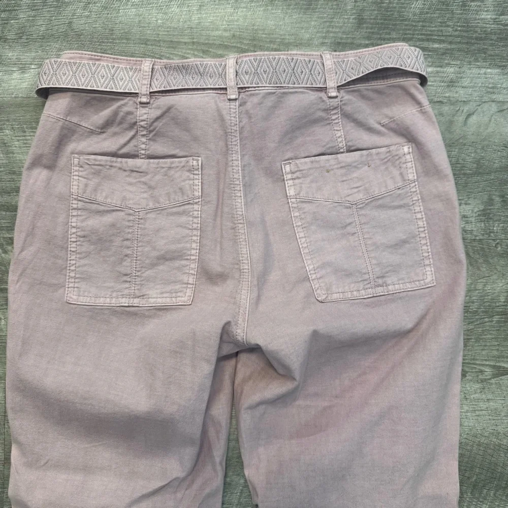 Anthropologie Pink Belted Wanderer Twill Ankle Pants Straight Leg Womens Sz. 26 - Picture 5 of 8